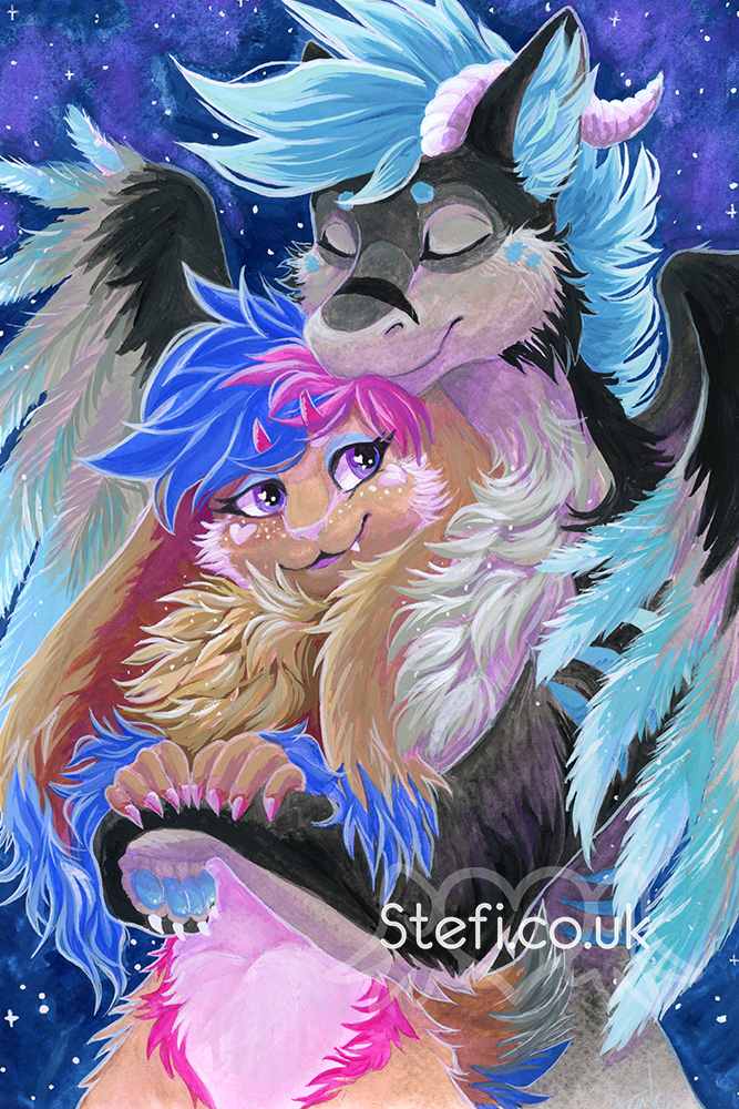 Commission for <a href="/cream_bnuny/">🌸 Crème de Bunth 🌸 🔜 Cfz!</a>  &amp; <a href="/Shiro_Derg/">Shiro</a> 
🤍 Cute little love bugs 🤍

#gouache #painting #heartlilly #furry #furryart #furryartist