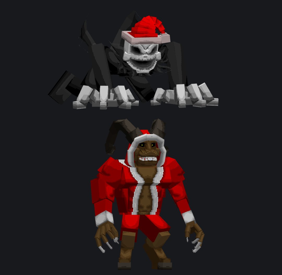 AtlasFP_art's tweet photo. #Minecraft #Krampus #TheNightmareBeforeChristmas   
 | the newest Dwellers for the scariest Christmas | 
🎄Krampus - Jack from "The Nightmare Before Christmas" https://t.co/KiWz7vxBu4