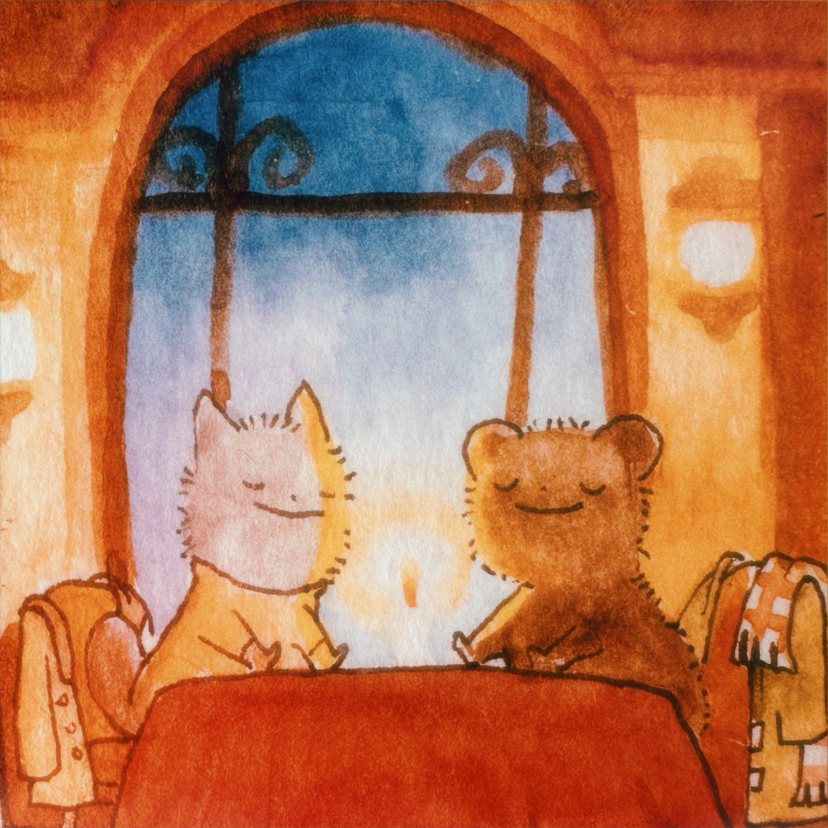 entering a warm restaurant on a cold day