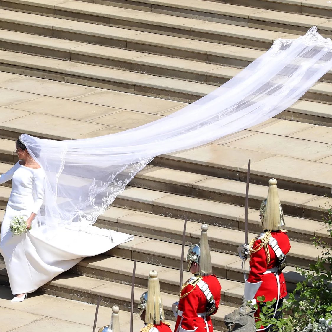 When Meghan married Harry, she chose an overly elaborate veil, ignoring Queen Elizabeth’s guidance that it wasn’t appropriate for a second marriage. Spiteful to her core, she has no regard for tradition or the royal family. Her intentions were never sincere from day one.