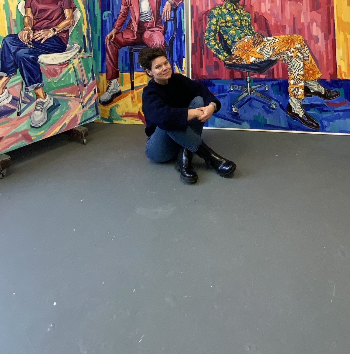 Nice opportunity to get a few larger pieces out of storage recently for a studio visit with a curator.
