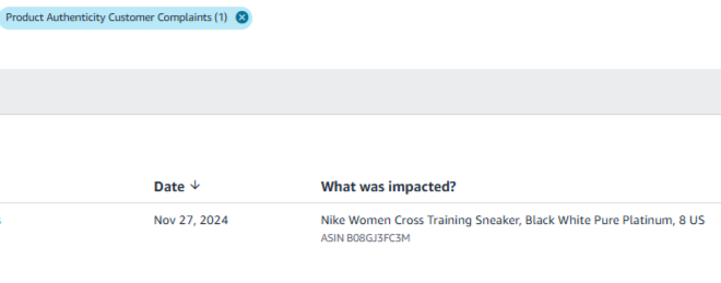 I received a Product Authenticity Customer Complaints. Amazon is telling me its  for size "8" but when I go to the product and click size "7" it is giving the same asin there looking for. My submission gets rejected due to this error. any advice? <a href="/amznsellerhelp/">Amazon Seller Help</a>