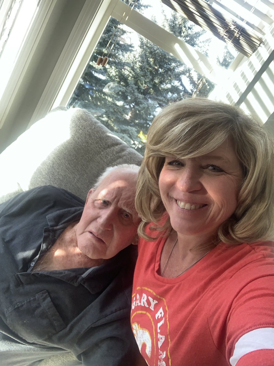 momma_prevost's tweet photo. @NHLFlames With my dad loves his Calgary Flames 🔥 come on Calgary let’s beat those Blackhawk’s https://t.co/vSpOf5lXHA