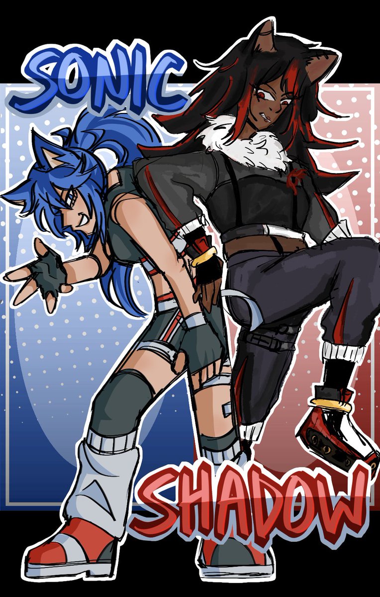 SagaSoli's tweet photo. Art collab based of these designs and pose!
@/skiramira on insta did sonic 
#Sonic #ShadowTheHedegehog https://t.co/OHHDctOWvO
