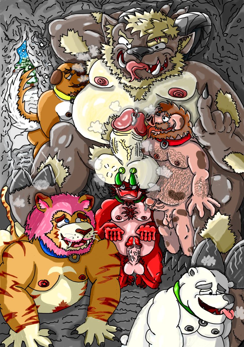 Chonky_Draws's tweet photo. So I wanted to do Krampus and a lot of people, including @TonyDaPig , @jeffer_sauth, wanted to give their bodies to this sexy Christmas demon, it seems He wants you to join as well ;3
#bara #furry #furrygay #Yiff #furrynsfw #NSFW #furryart #furryartwork #furryartnsfw #FurryFandom https://t.co/iu2GOTdRrc