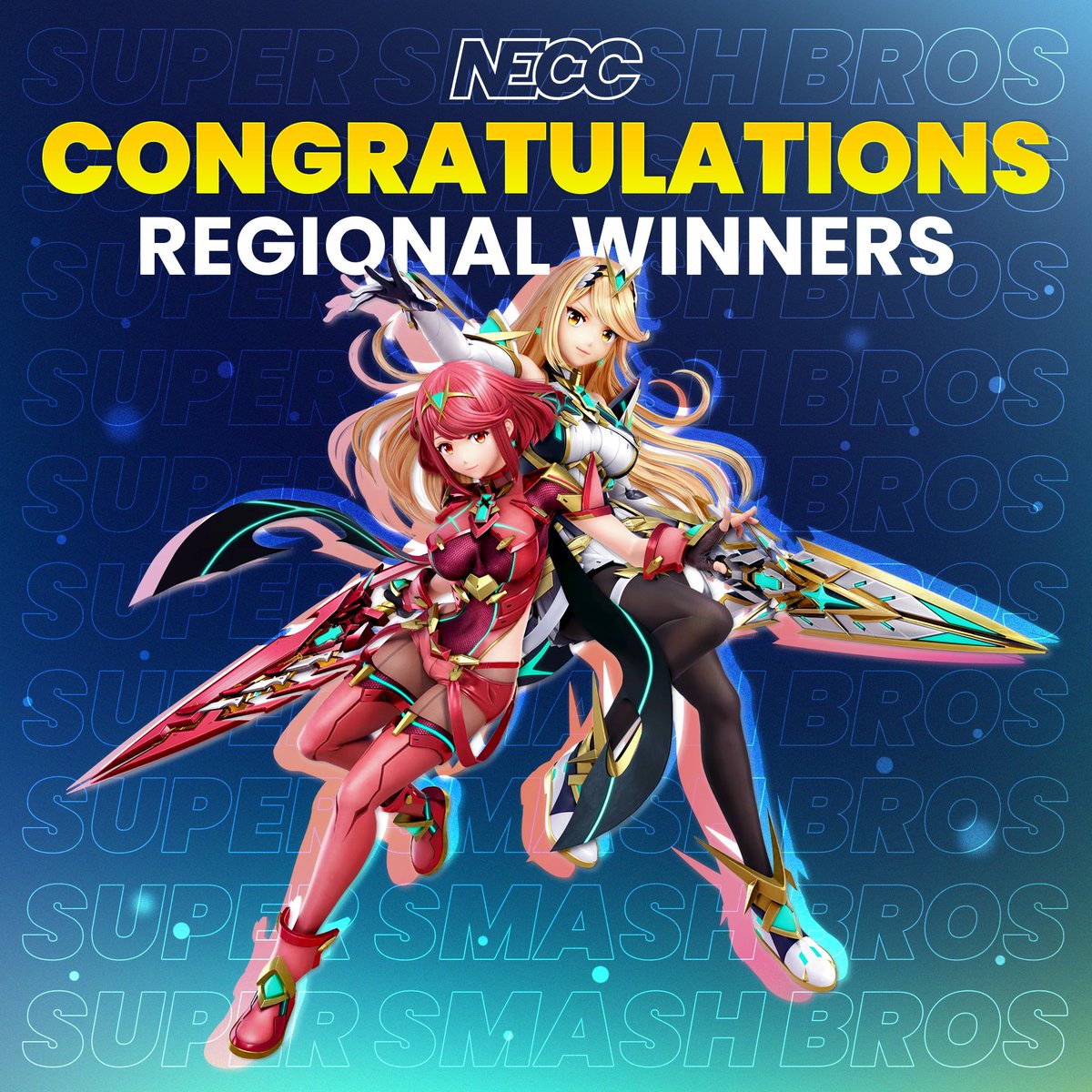 🏆 NECC 2024 Fall Super Smash Bros Ultimate Crews Champions 🏆

Cactus: <a href="/coogesports/">Coog Esports</a> 

Chesapeake: <a href="/ShenUesports/">Shenandoah Esports</a>

Great Lakes East: <a href="/UWaterlooGG/">Warriors Esports</a> 

Great Lakes: <a href="/NorthwoodEsport/">Northwood Esports</a> 

Great Lakes West: <a href="/Illini_esports/">Illini Esports</a>

Inlands: <a href="/ZipsEsports/">Akron Esports</a> 

Liberty: <a href="/LVC_esports/">LVC Esports</a>

North: