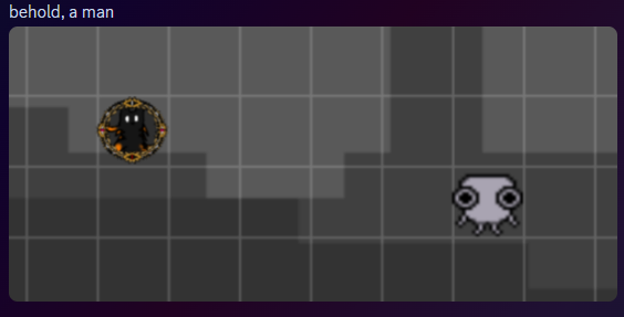 finstrax's tweet image. alright, so i'm in a Rain World Themed D&amp;amp;D campaign and someone pointed out the Jetfish Icon looks like a little guy!

so i quickly made what vision i had