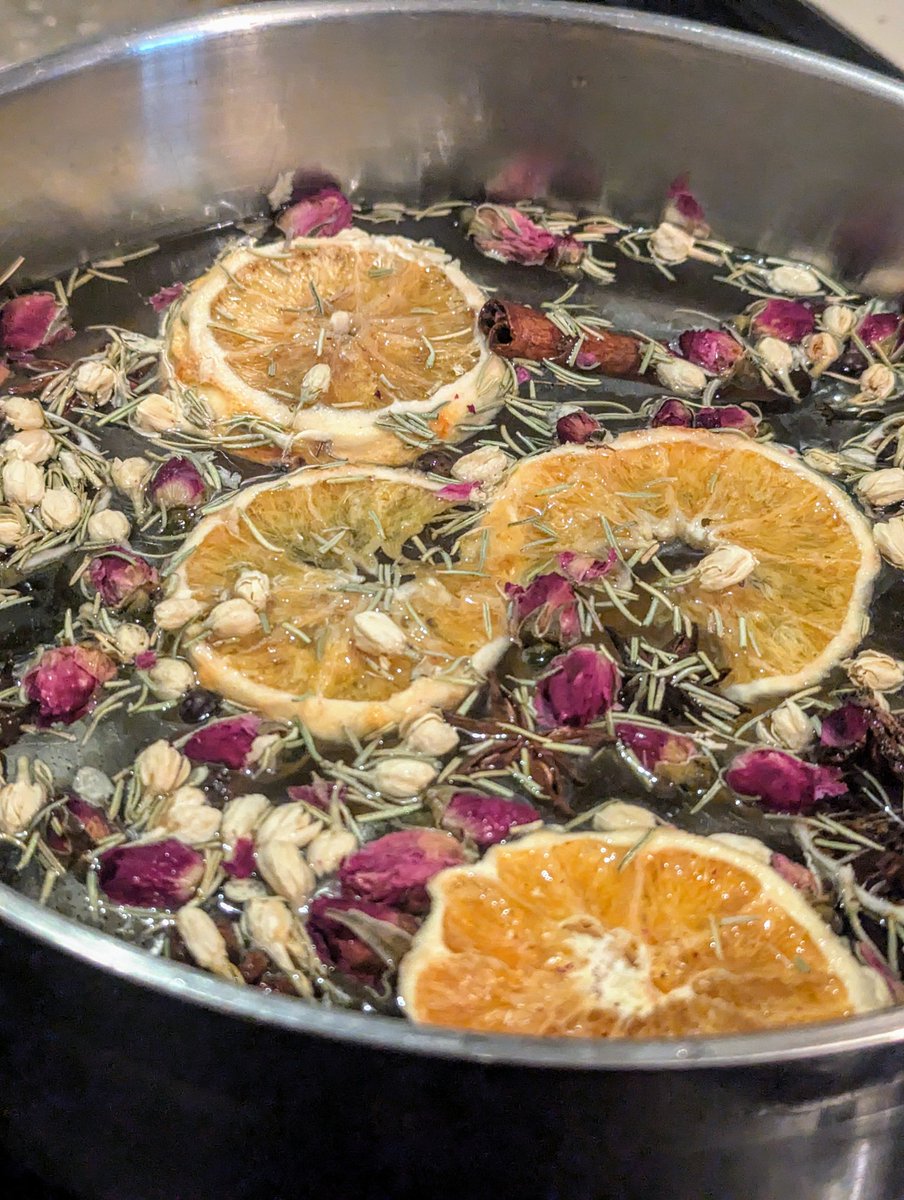 SamiBrittany717's tweet photo. These two dried oranges stuck together look like an infinity sign. ♾️ Sharing this as a positive omen for 2025, and good luck for anyone who sees it! ✨ #WinterSolstice #simmerpot https://t.co/ATzX3TH99K