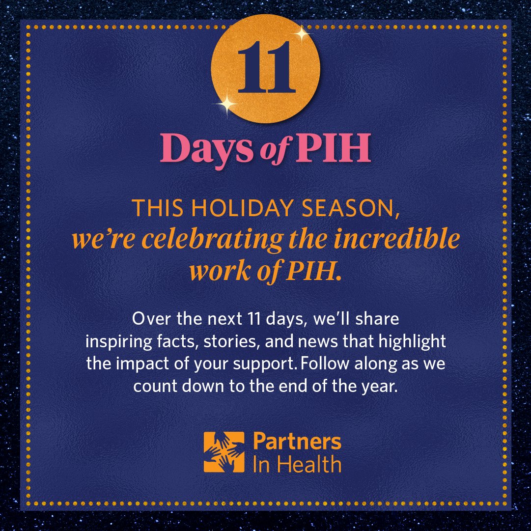Welcome to the 11 Days of PIH ❄️🎉

As the year wraps up, we celebrate the incredible impact we've achieved together. Over the next 11 days, we’ll highlight stories showcasing the work we’ve accomplished, the lives we’ve changed, and the progress we’ve driven in global health. 🧵