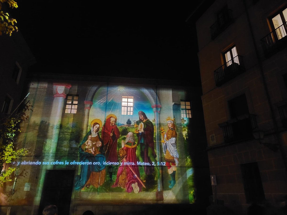 mrodrivelasco's tweet photo. Preciosa iniciativa en Madrid: memoria de la Navidad con la proyección de obras del Museo del Prado sobre las fachadas de importantes iglesias de la ciudad (Monasterio de la Encarnación, Catedral Castrense, Monasterio del Corpus Christi y San Andrés).
#ContemplArte https://t.co/YSTbvC7HQU