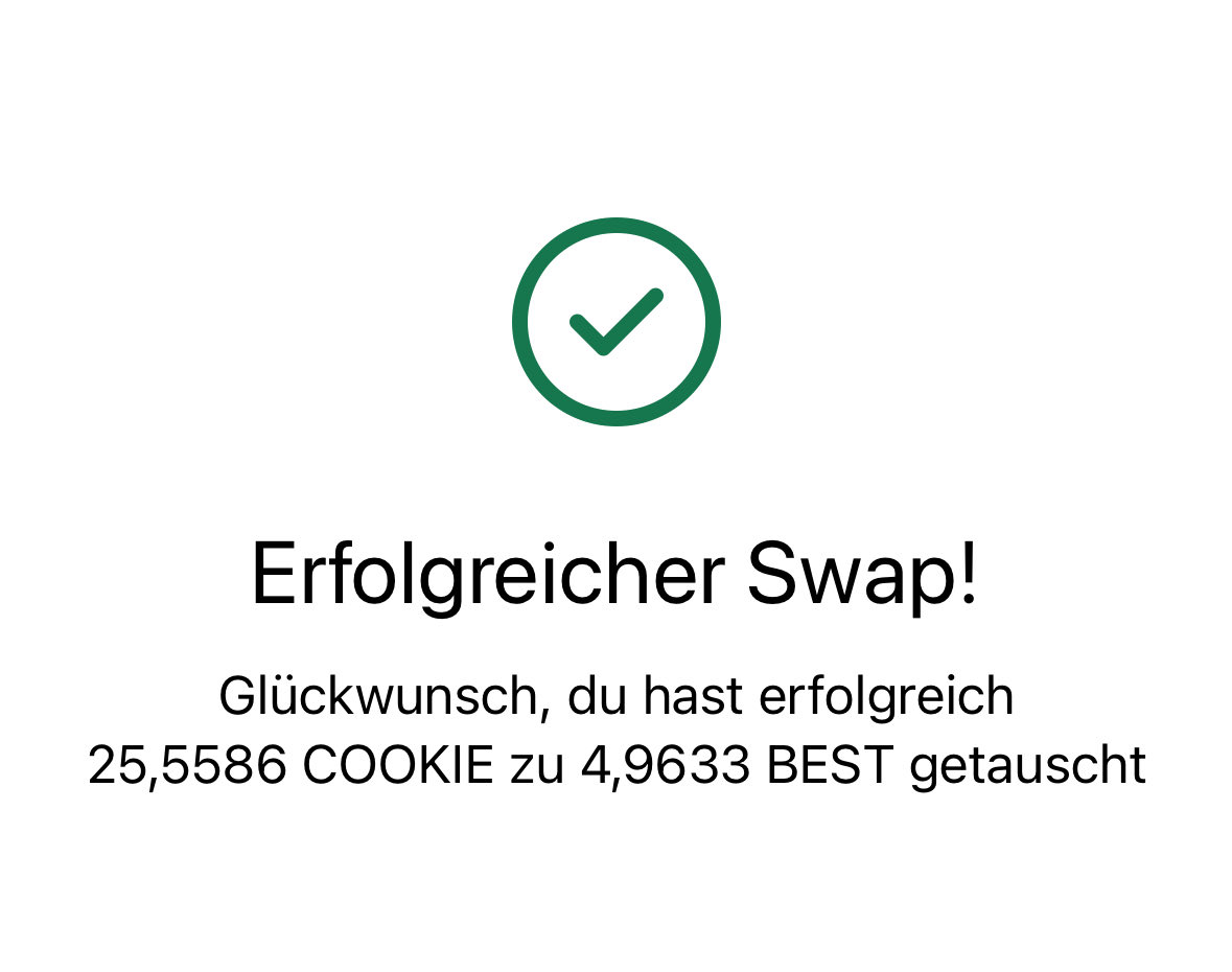 hakobert's tweet photo. π£ You ask me wieso i do #Swapping? Na because i like to swap meine #Spotlight tokens such as the #CookieDAO token $COOKIE in einen more #Limitedtoken wie den $BEST token by the crypto broker #Bitpanda. Click https://t.co/n44fW0x8ZD https://t.co/P08A3PDgBw