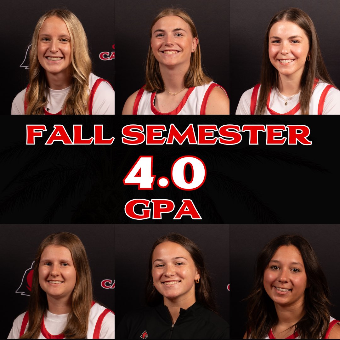 Fall semester ✅ 
.
Our team cumulative GPA was an impressive 3.7, and 6 out of 14 student athletes achieved perfect 4.0s! 📚