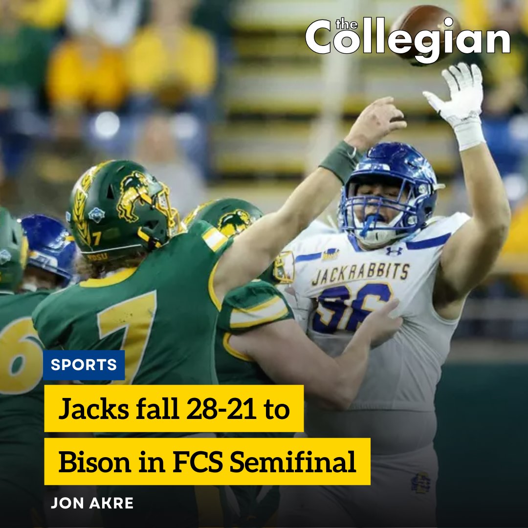 With a third consecutive trip to Frisco on the line, South Dakota State fell short to North Dakota State in the FCS semifinals, 28-21. #GoJacks

📸 Dave Eggen / Inertia
🗞️ tinyurl.com/bdz3yjwe