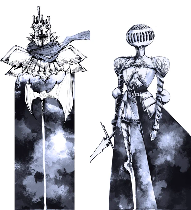 Drawing since forever but I was catapulted into this path by a college assignment where we had to design chess set characters.Concept over skill and one week deadline defined this style 