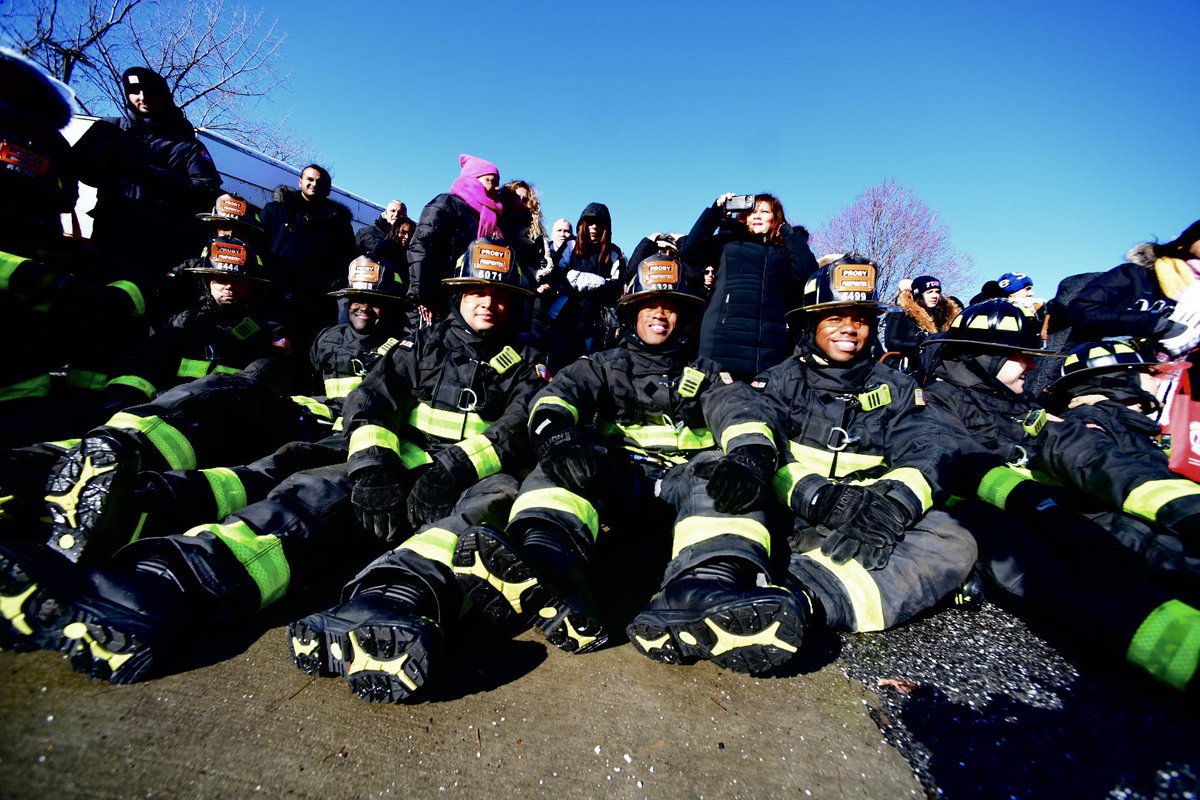 FDNY's tweet photo. Saturday, the FDNY welcomed the families of the newest members of New York’s Bravest to the FDNY Fire Academy. 

A tradition for every Probationary class before graduation, the families saw firsthand the training the probies have completed over the last several months. https://t.co/PX55SkGzrC