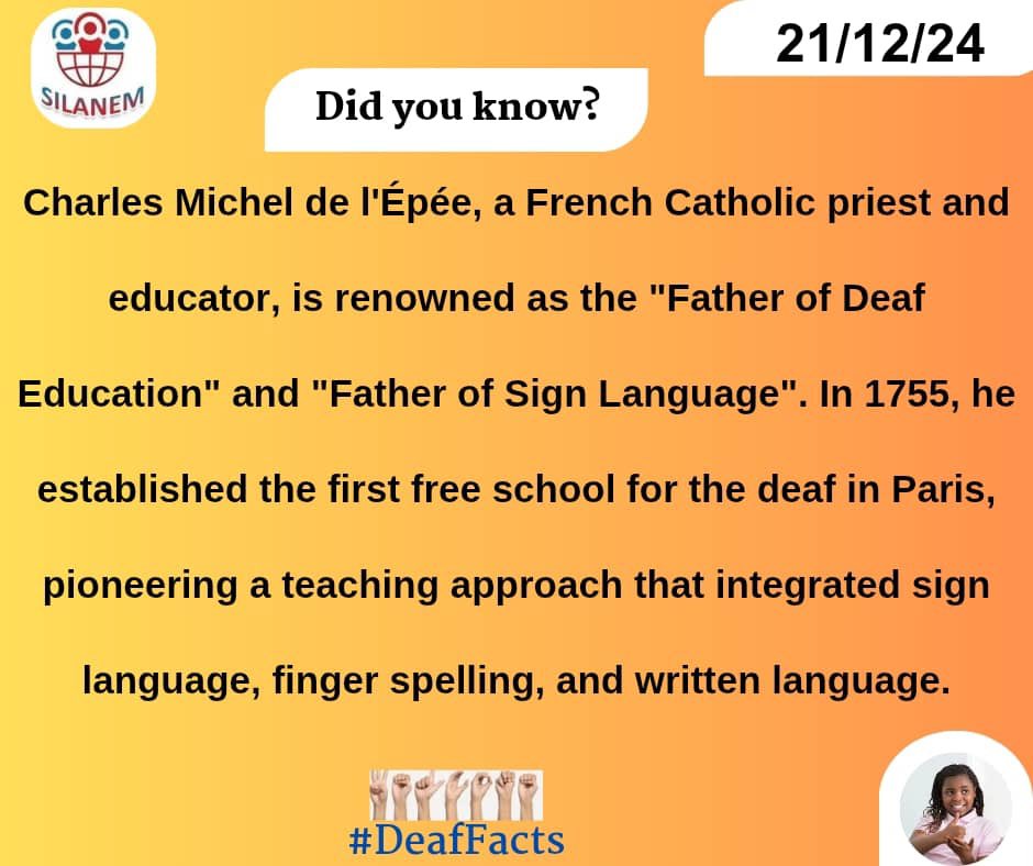 #DidYouKnow the father of Sign language?