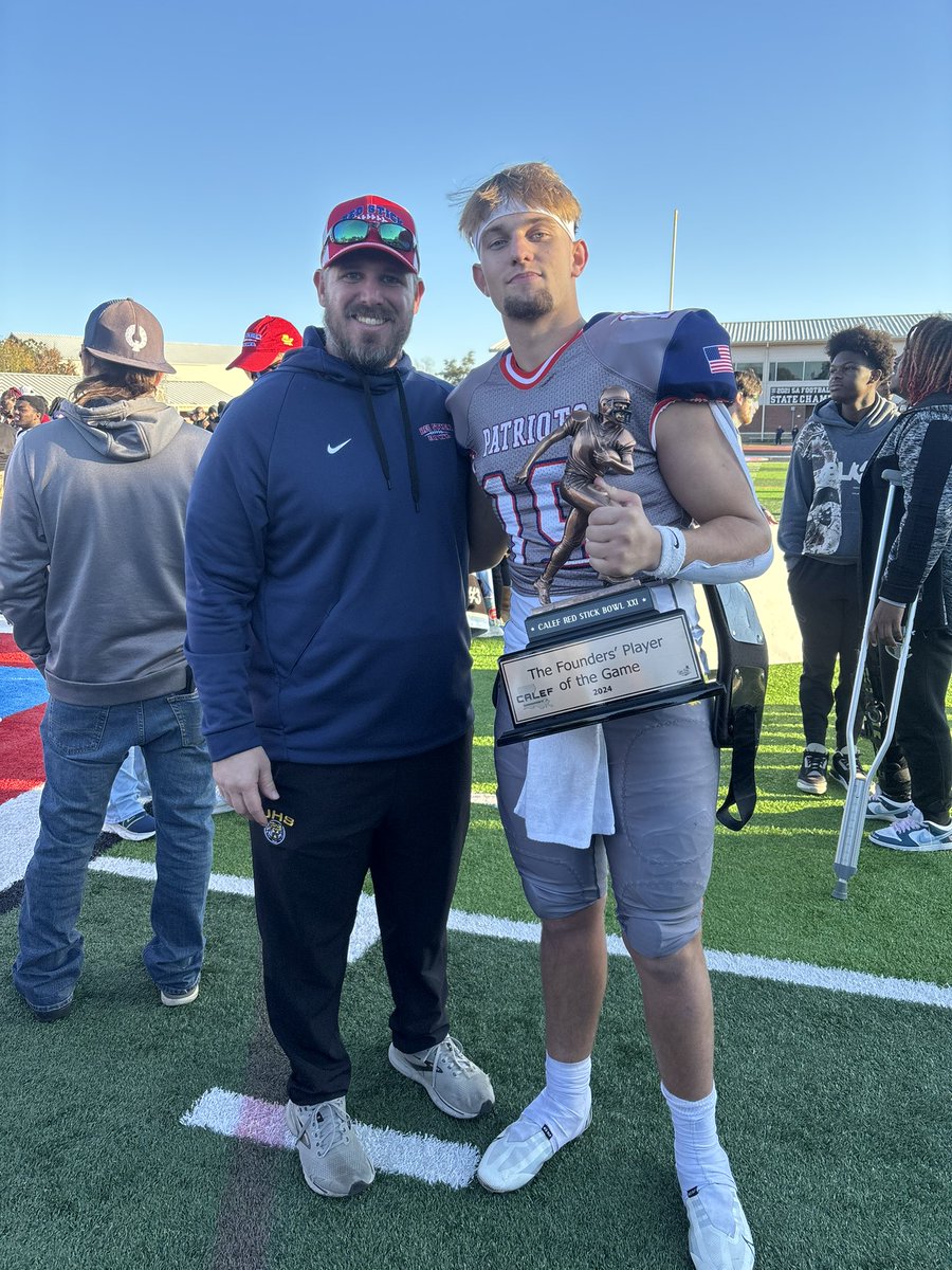 Had another great experience at the Red Stick Bowl!  Blessed to have another opportunity to coach some of our guys again and to form new relationships with others.  This guy made calling plays easy!  Came home with the 31-7 win!
