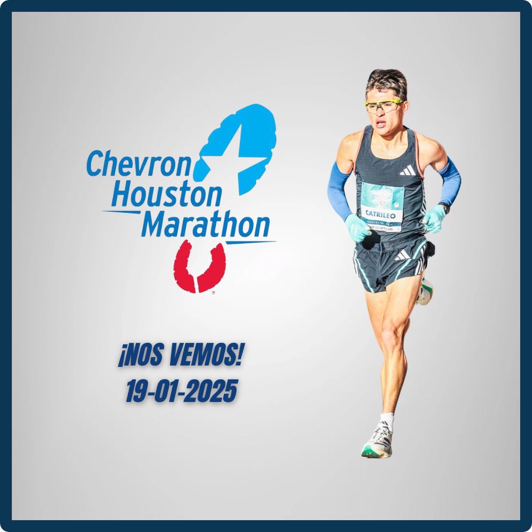 hugo_atleta's tweet photo. Feliz de compartirles que el próximo 19 de enero de 2025 estaré nuevamente en el @chevronhoustonmarathon, donde este año logré mis 2h08:44 y es la vuelta después de mi participación olímpica.

Gracias a todos por su apoyo constante. ¡Esto no se detiene, seguimos al frente! 💪🙌🔝 https://t.co/uKOEPjwVrf