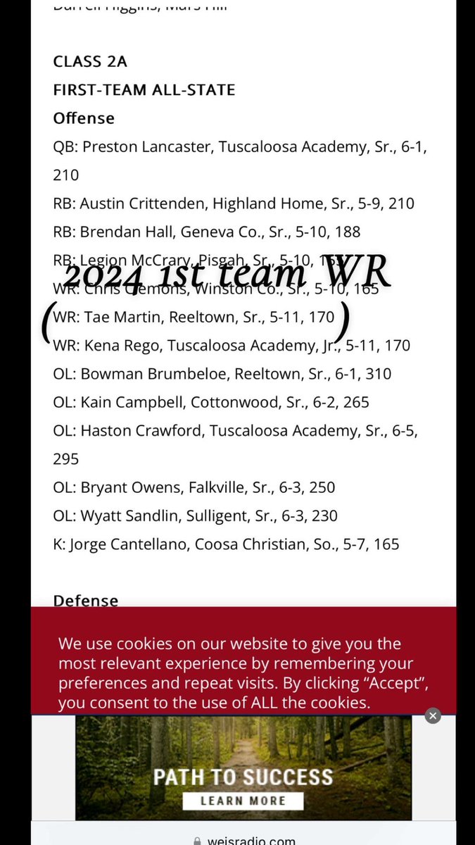 Catavis Martin (@cmartin6_) on Twitter photo PROUD IS A UNDERSTATEMENT 3 YEARS OF HS PLAY, 3 YEARS ALL-STATE AT 3 DIFFERENT POSITIONS.. WE CALL HIM MR ELITE OR 2WAY-TAE AND HE REALLY IS JUST THAT. GREAT,RESPECTFUL AND COACHABLE KID. CAN’T WAIT TO WATCH YOU AT THE NEXT LEVEL SON <a href="/TaeMartin12/">Tae Martin</a>
#2024STATECHAMP PROUD IS A UNDERSTATEMENT 3 YEARS OF HS PLAY, 3 YEARS ALL-STATE AT 3 DIFFERENT POSITIONS.. WE CALL HIM MR ELITE OR 2WAY-TAE AND HE REALLY IS JUST THAT. GREAT,RESPECTFUL AND COACHABLE KID. CAN’T WAIT TO WATCH YOU AT THE NEXT LEVEL SON <a href="/TaeMartin12/">Tae Martin</a>
#2024STATECHAMP