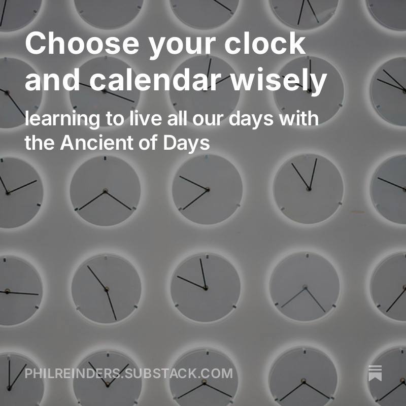 The end of Advent finds me thinking about time. How do we restore and heal time? 
philreinders.substack.com/p/choose-your-…
