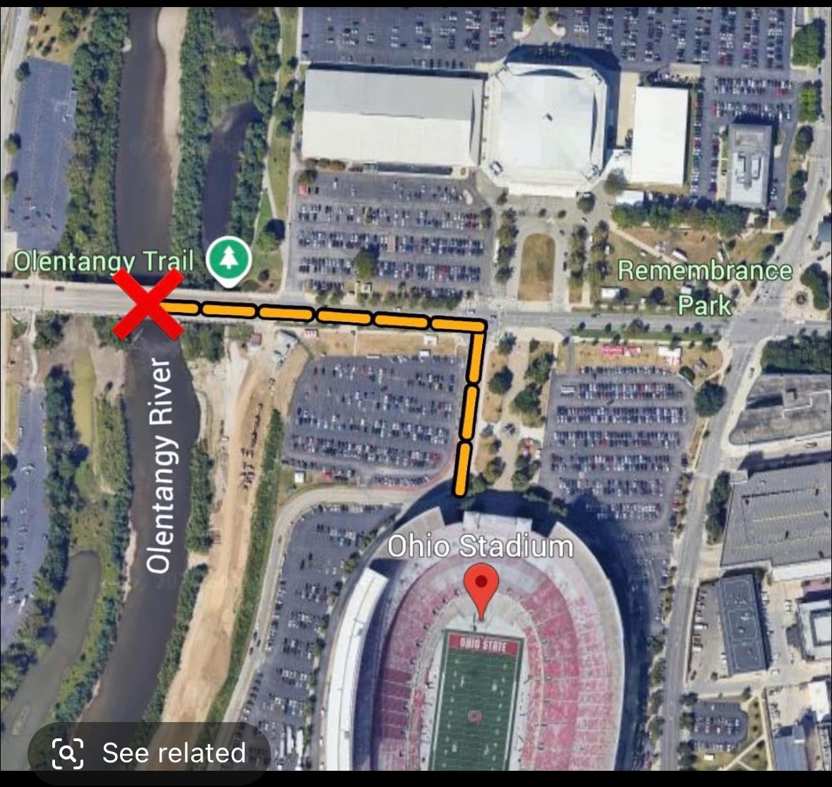 TorgRadio's tweet image. Hey Tennessee fans. Remember that goal post map you made? It’s also your map to get the F out of our stadium after the ass kicking you received