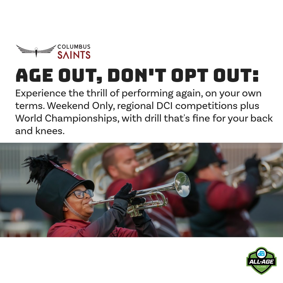 Sitlbi_ovtickal's tweet photo. Age Out, Don't Opt Out Of Drum Corps! Recapture the joy of performing, build new friendships, & contribute to a growing program. Weekend schedule, great community, and fun! https://t.co/id01qSKtKT #drumcorps #dci2025 #ageout #dciageout #collegegrad https://t.co/op0vOMcHal