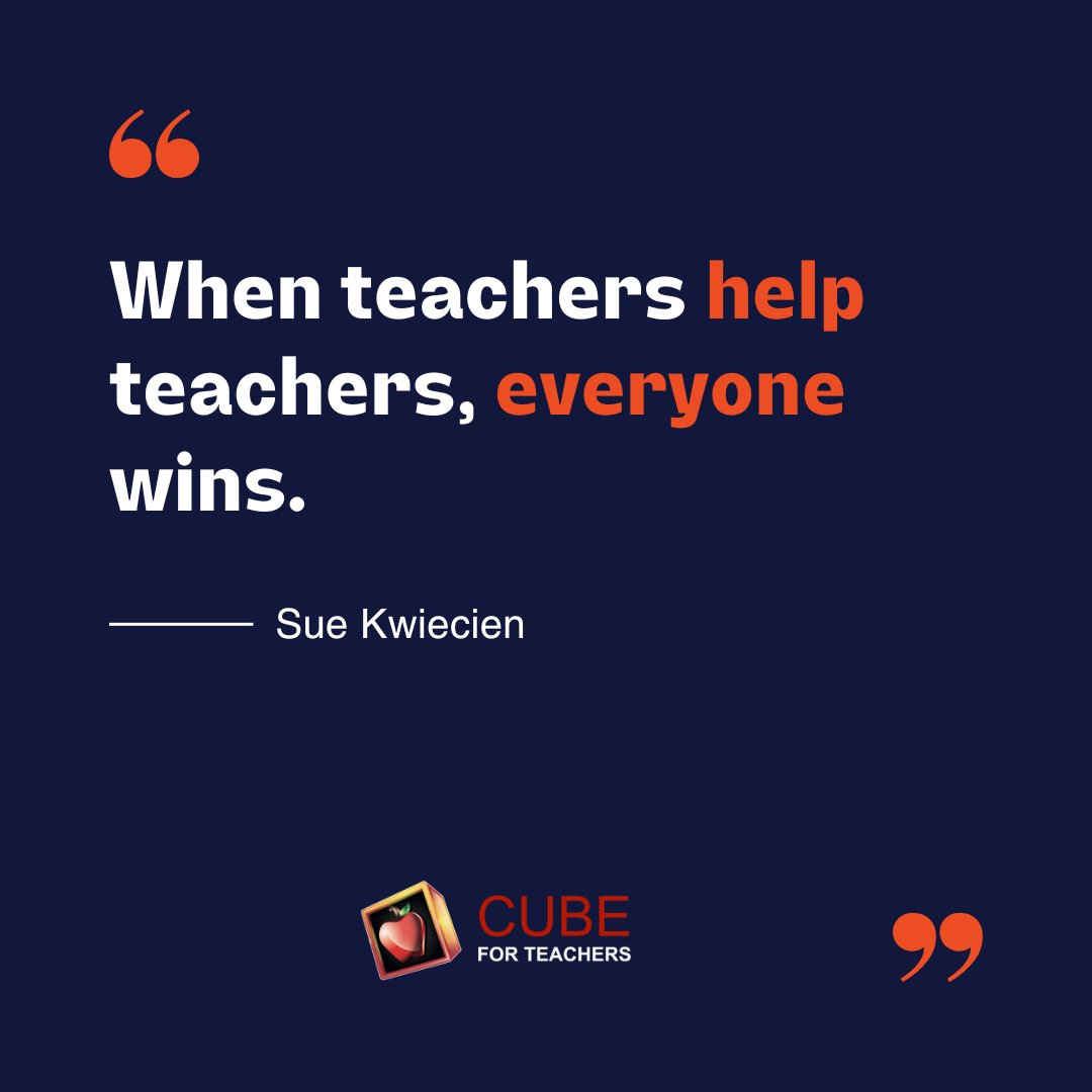 cubeforteachers's tweet image. When educators support one another, we all thrive - students, teachers, and communities alike.  #TeacherSupport #CubeForTeachers  #TeachersOfTwitter