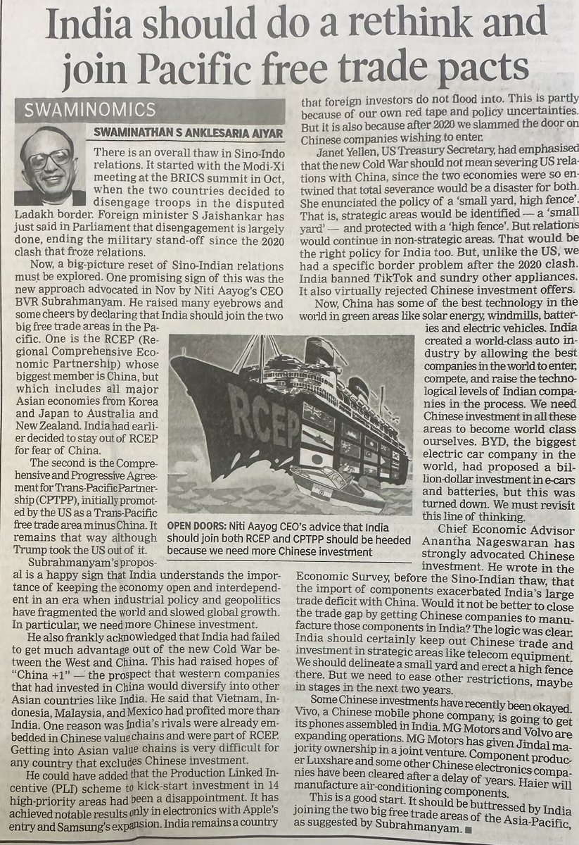 gurinipspb's tweet photo. I 100% agree with the Author.India shall not skip joining #RECP and OBOR Project.Regional cooperation both overland and at sea is very important for regional #economic development and cooperation. Human interaction will also help in removing existing bottlenecks and bring #peace https://t.co/kWCmLXoyY5
