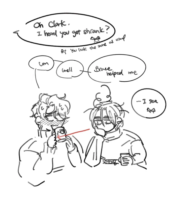 He went back to normal size. 