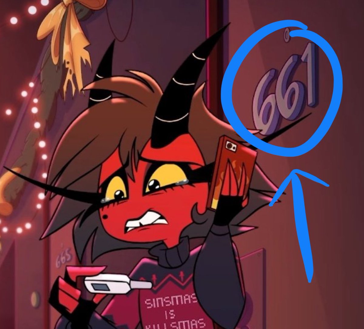 ミリーが妊娠をお姉ちゃんに報告するシーンの背景にある部屋番号、661