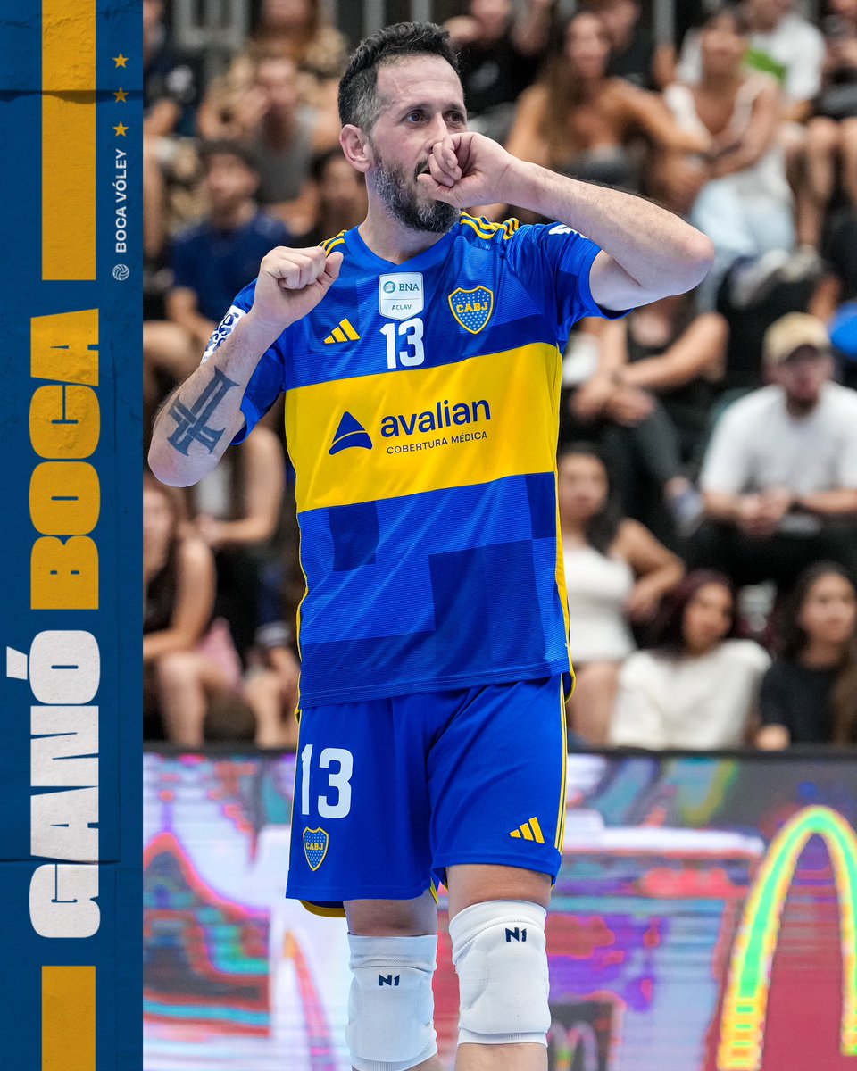 BocaVoley's tweet image. ¡Esto es Boca! 👊

¡Triunfo Xeneize! Los dirigidos por Marcelo Gigante vencieron a Waiwen por 3-2 con parciales de 25-23, 25-12, 25-27, 19-24 y 17-15. De esta manera se llevaron el tercer puesto en la #CopaACLAV. 

#DaleBoca 🔵🟡🔵
