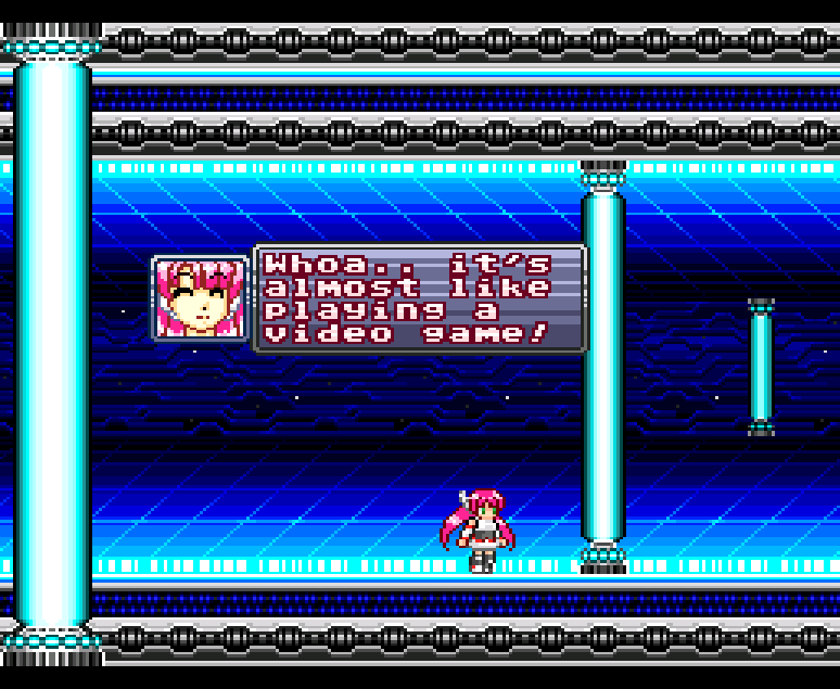 EmirynnReiya's tweet photo. I love 4th wall breaks in games~
#FXUnitYuki #FXYuki #Turbografx https://t.co/asZ2WdQUgM