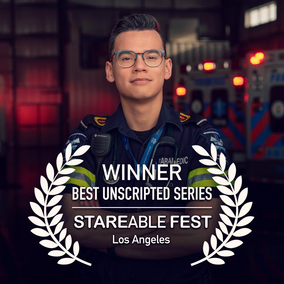 FahrenheitFilms's tweet image. Last weekend, Paramedics: Emergency Response’s 7th season clinched the Best Unscripted Series award at Stareable Fest Los Angeles, presented by Sony Pictures! We are most-grateful for the recognition. It is a tribute to the dedicated paramedics and their life-saving work.
