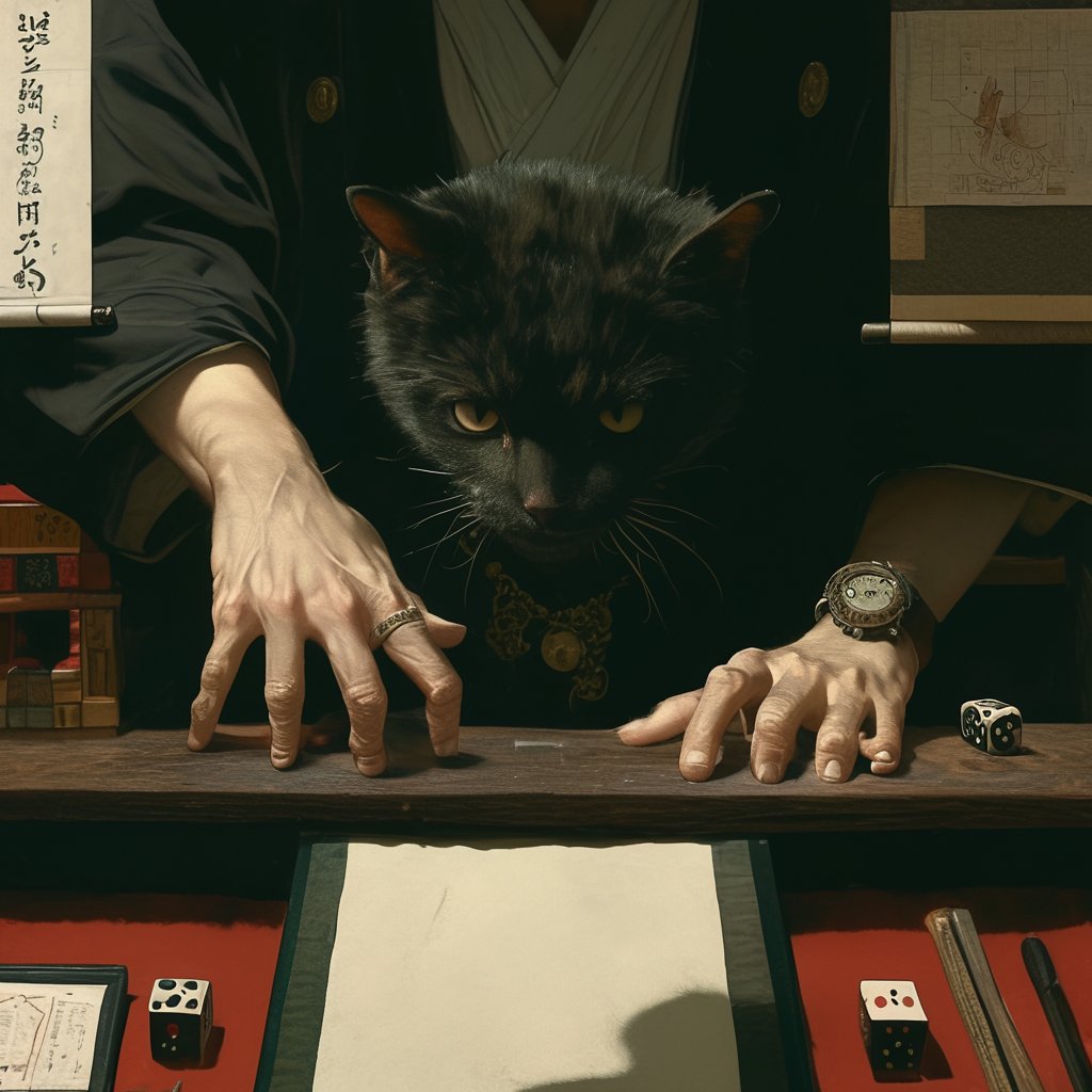 misholi_trpg's tweet photo. "The Fortune Teller and His Cat"
Two NPCs for your RPG:
🔮 Street Fortune Teller: Cryptic wisdom.
🔮 Greedy Diviner: Dark secrets.
A black cat ties them together. Ally or foe?
#TTRPG #RPGCharacters #AIArt #MysteryNPC https://t.co/6yvg0p4XSs