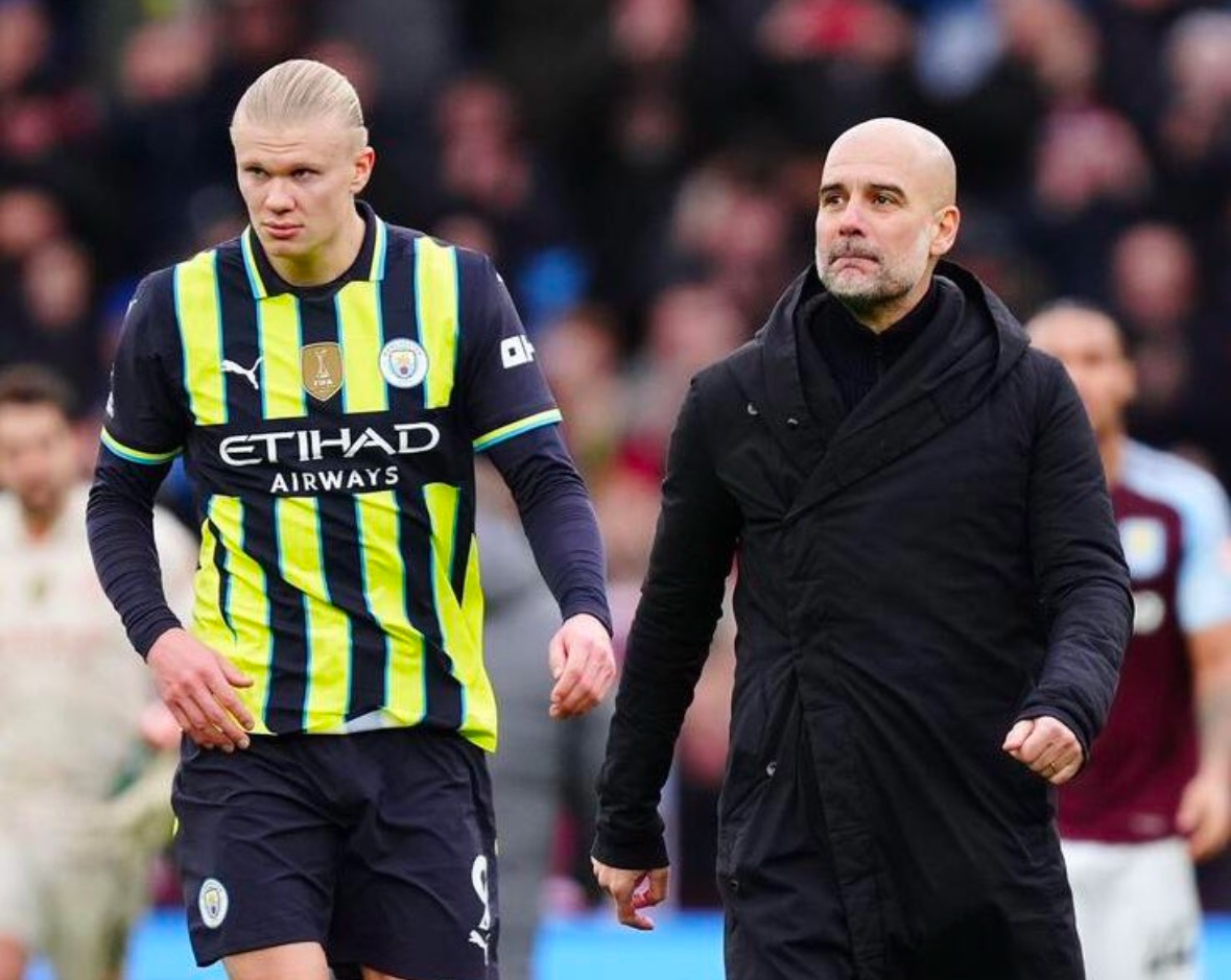 FabrizioRomano's tweet photo. 🔵🇳🇴 Pep: “I'm not agreeing with Erling Haaland’s self critical comments. Without him we would be even worse”.

“At the end he needs to be delivered with the right balls, the right spots in the right positions, but now we recover and we will fight for the next one...”. https://t.co/n34qBf35lH
