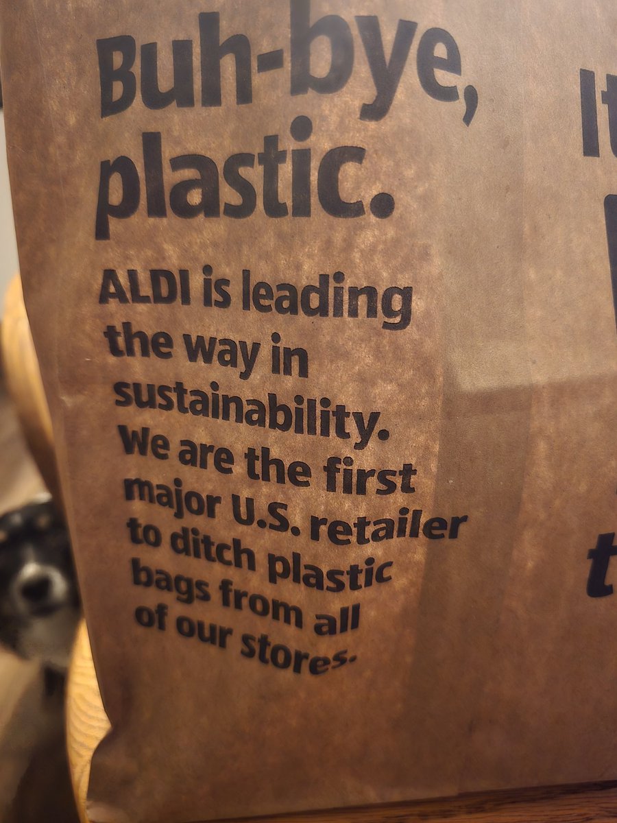 BenKron's tweet photo. old enough to remember when we had to get rid of paper bags because they were killing the planet. now we have to get rid of plastic bags because they're killing the planet. https://t.co/HyVxzJSGxz