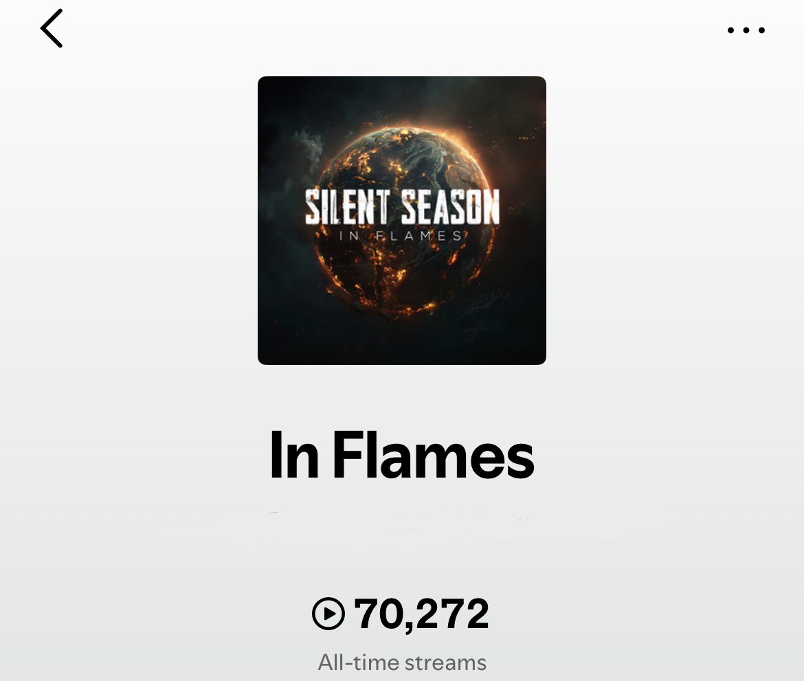 silentseason's tweet photo. Let’s get ‘In Flames’ to 100K streams! Keep streaming on Spotify &amp; other platforms here: https://t.co/frj6mWrpeN Thx for the continued support🤘🏼#silentseason #silentseasonarmy #inflames #newsingle #newmusic #earthprogram #virginmusic #newrelease #streaming #purchase #stream #yes https://t.co/ba0amiEZPc
