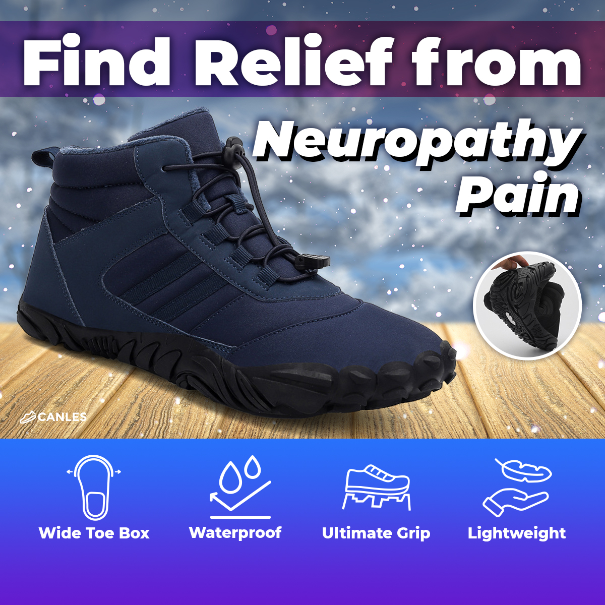 canlesofficial's tweet photo. Tired of shivering through the winter? Our revolutionary winter boots are here to save the day! Designed to keep your feet toasty warm, dry, and protected, no matter how harsh the weather. Experience the ultimate in winter comfort.
