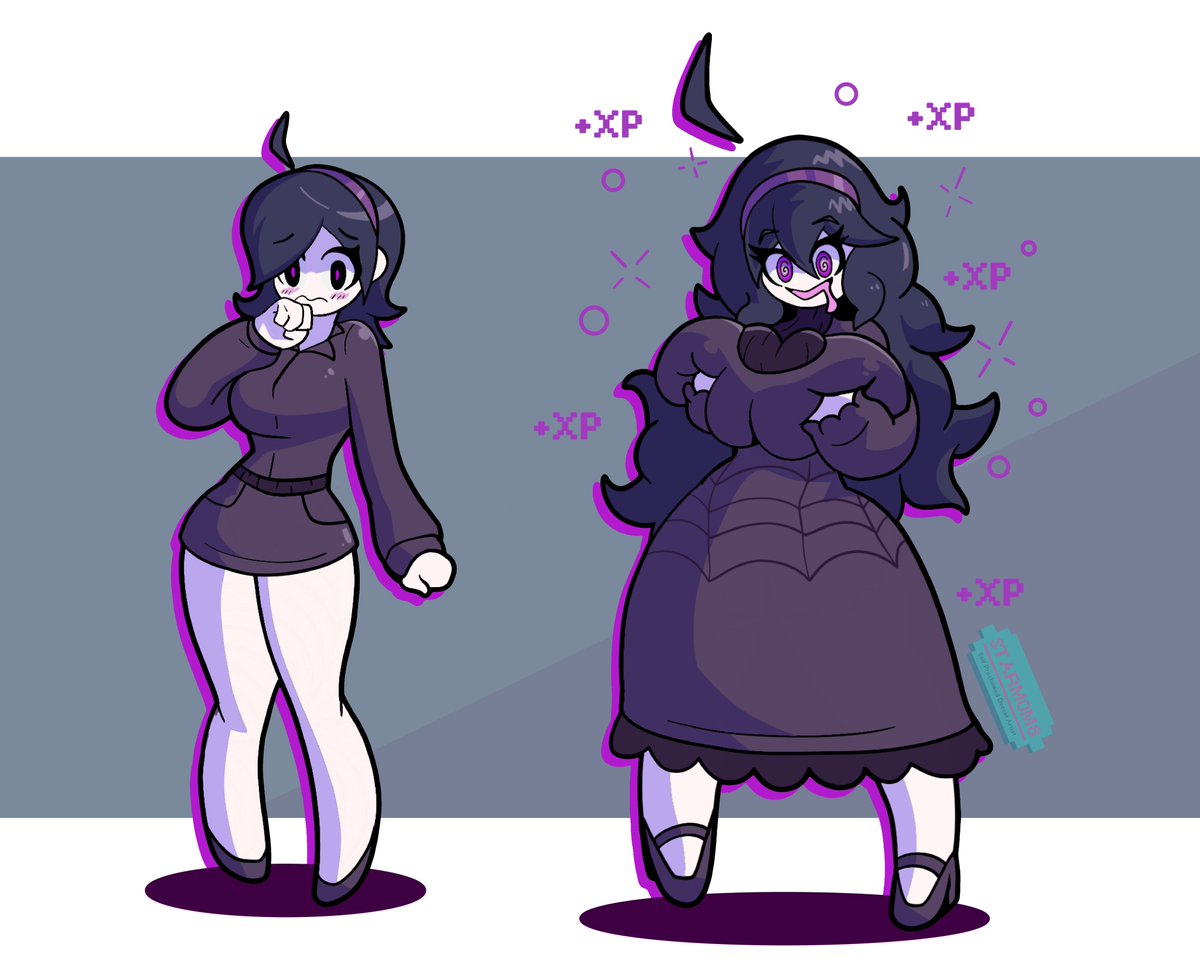 _StarMom8_'s tweet photo. Have a draw I'm working on atm and it involved drawing beta Hex Maniac and normal Hex Maniac so I figured I'd just make an alt of them together as beta Hex "levels up" into the look we all know and love!

Hope you all like!~ 💜

(full thing soon) https://t.co/nzumm9t3Zt