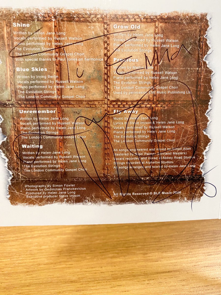 emmakatewright's tweet image. Amazing to meet and chat to Russell Watson this evening 🎼