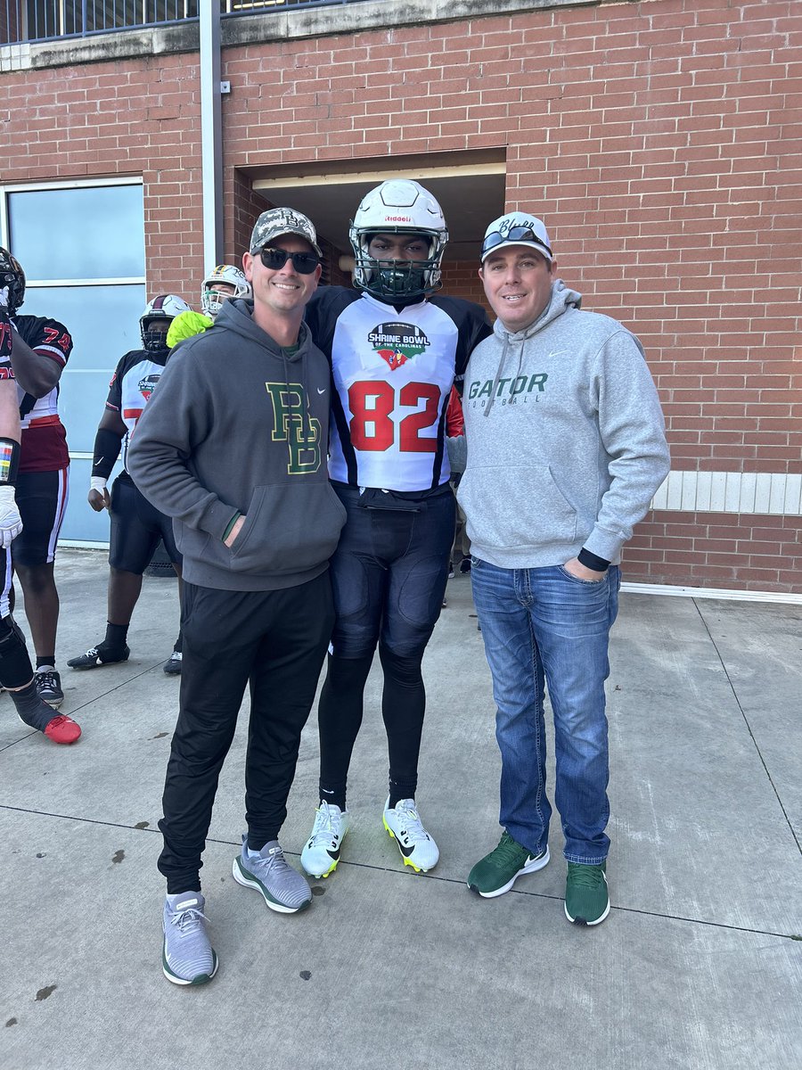 PatrickKoone's tweet photo. THE BOYS BALLED TODAY!!! 

@scollier__ 6 catches 113 YDs 2 TDs in @ShrineBowlNCSC!

@_Aarong1 6 catches 123 YDs 1 TD in @NorthSouthFB plus South Offensive MVP!  

So proud of these guys and how they represented @RBGatorFootball!! https://t.co/WFjcWlxuIr