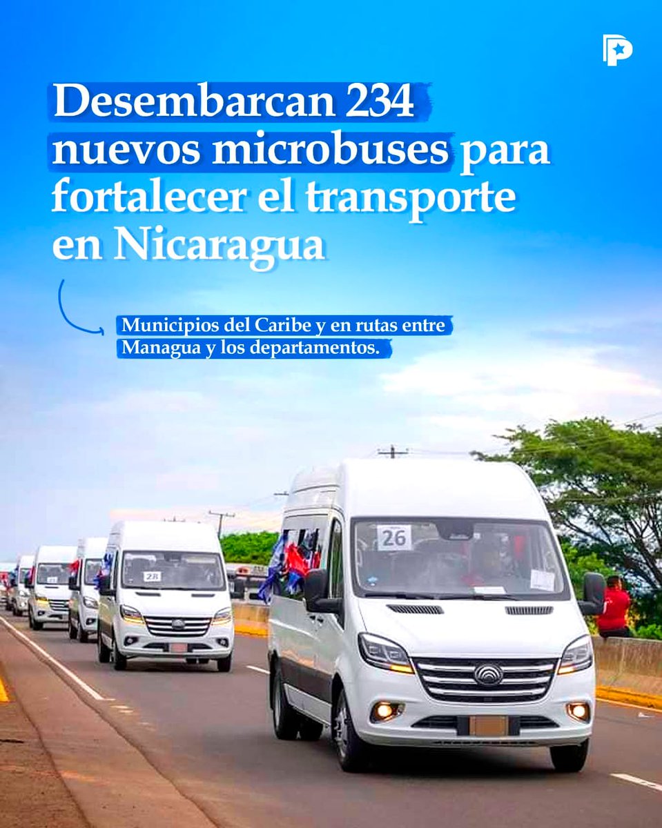 🚐 Vienen más buses de nuestra hermana #China! 

#Nicaragua #PLOMO19
