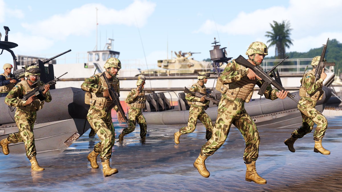 Cu3b4ll93's tweet image. Sailors and Marines of Task Force Atlantic conduct Amphibious Landing Training during RIMPAC 24, somewhere in the Horizon Islands.