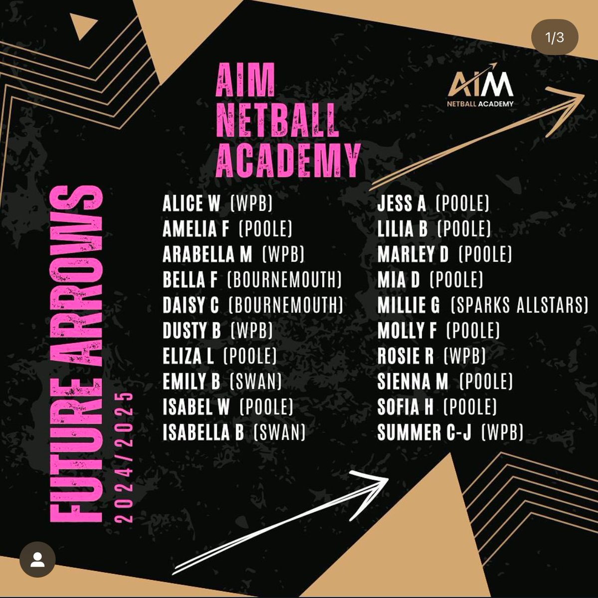 Our youngest group and new to 2024, introducing our Future Arrows. 🩷🤍🖤 

And that wraps up our groups for the 2024/2025 season 🎁