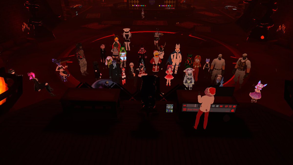 SHIELD_VRChat's tweet photo. Thank you @VRADvr for inviting us over at S.H.I.E.L.D to your Christmas party! We had a lot of fun and the lovely staff team was amazing to be around! 🐷
We hope to work more with you in the future!! 🌠
#VRC #VRChat #SHIELD #VRAD https://t.co/LVJvYz3Cw4