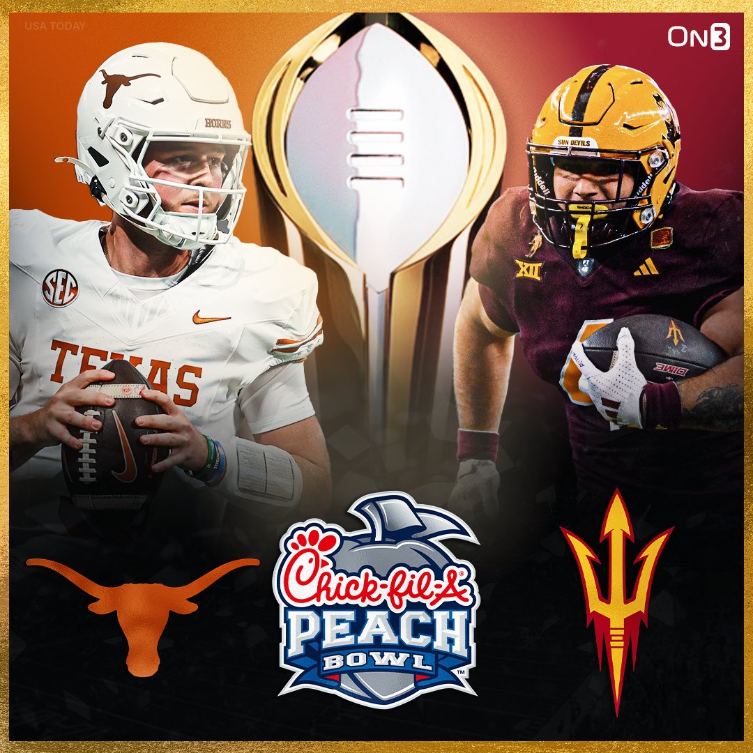 Texas will face Arizona State in the College Football Playoff Quarterfinals🏆

Who you got? 🤔