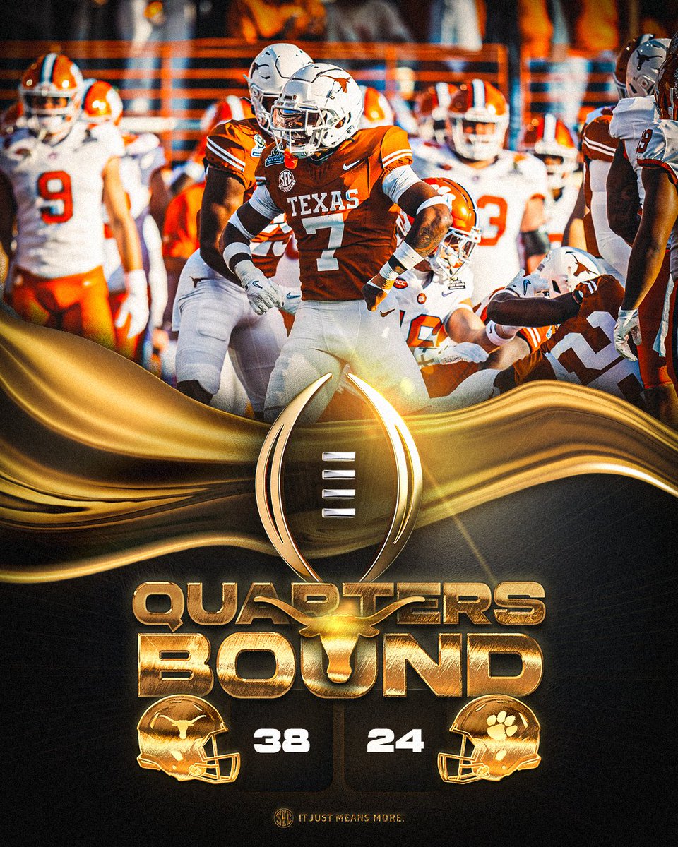 Next stop, <a href="/CFAPeachBowl/">Chick-fil-A Peach Bowl</a>. 🤘

<a href="/TexasFootball/">Texas Football</a> x #CFBPlayoff