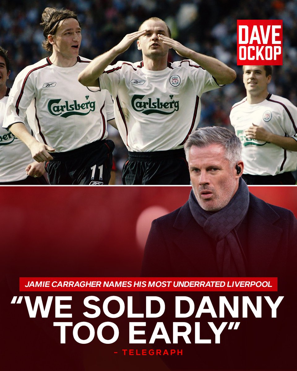 DaveOCKOP's tweet photo. Jamie Carragher: “Someone who was really underrated was Danny Murphy. Danny could play anywhere across midfield, created goals and scored goals – often in the biggest games. Danny always turned up when it mattered against Everton and Manchester United.”

“He was not the most mobile player but he was brave – he always wanted the ball and wanted to contribute. You see some midfielders highly rated today and they hardly ever assist or score and they will hide when the going gets tough. We sold Danny too early.”

“He was a lot better than many we brought in afterwards, that’s for sure.