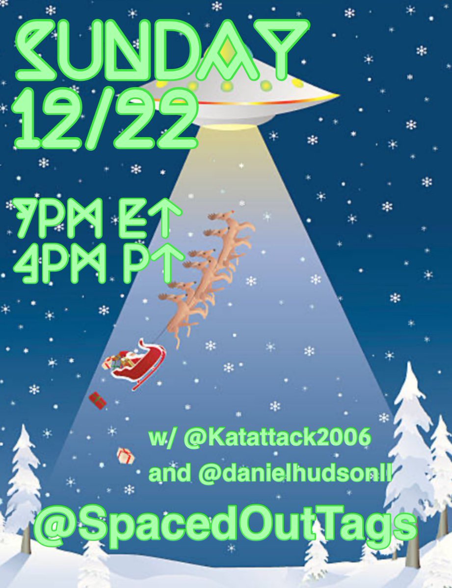SpacedOutTags's tweet image. Blast off with @SpacedOutTags! 🛸 

Sunday 12/22
7pm ET
4pm PT 🕒 

Follow the game account, ZAP⚡️that notification bell, and never miss a game! 

Hashtag Game Powered by ✨ @danielhudsonll &amp;amp; @Katattack2006