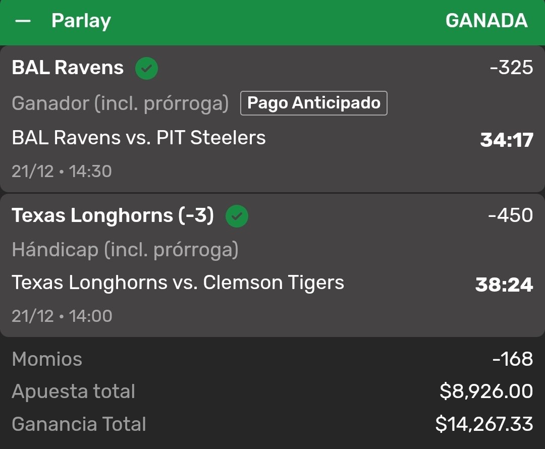 ChapitoApuestas's tweet photo. 🚨 | RETO EXPRESS GRATUITO $5,000 A $50,000

Ganamos el Paso 2 de mi RETO EXPRESS GRATUITO $5,000 A $50,000 ✅️ !!!

Iniciamos con $5,000 y en unas horas ya tenemos poco más de $14,000 🤯 !!!

¿Vas a Jalar para el Siguiente Paso? Deja 🔄❤️ !!! https://t.co/SM4A2jg1c2